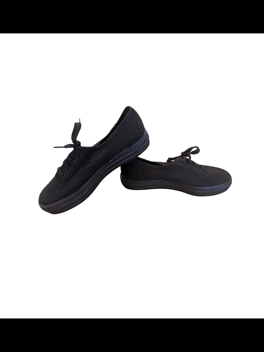 EUC Keds Womens 8.5 black oxford canvas lace up sneakers